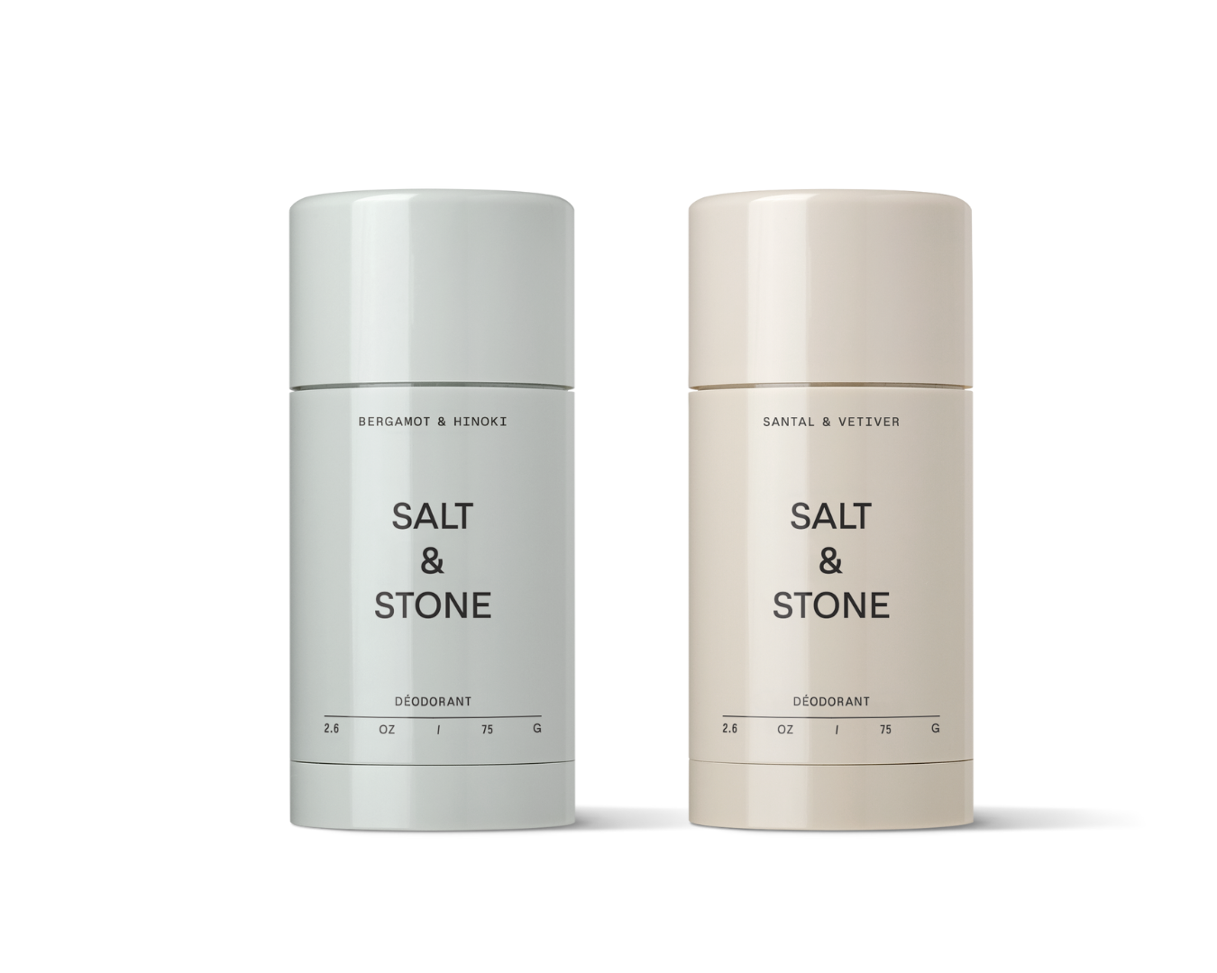 Bergamot & Hinoki and Santal & Vetiver natural deodorant duo