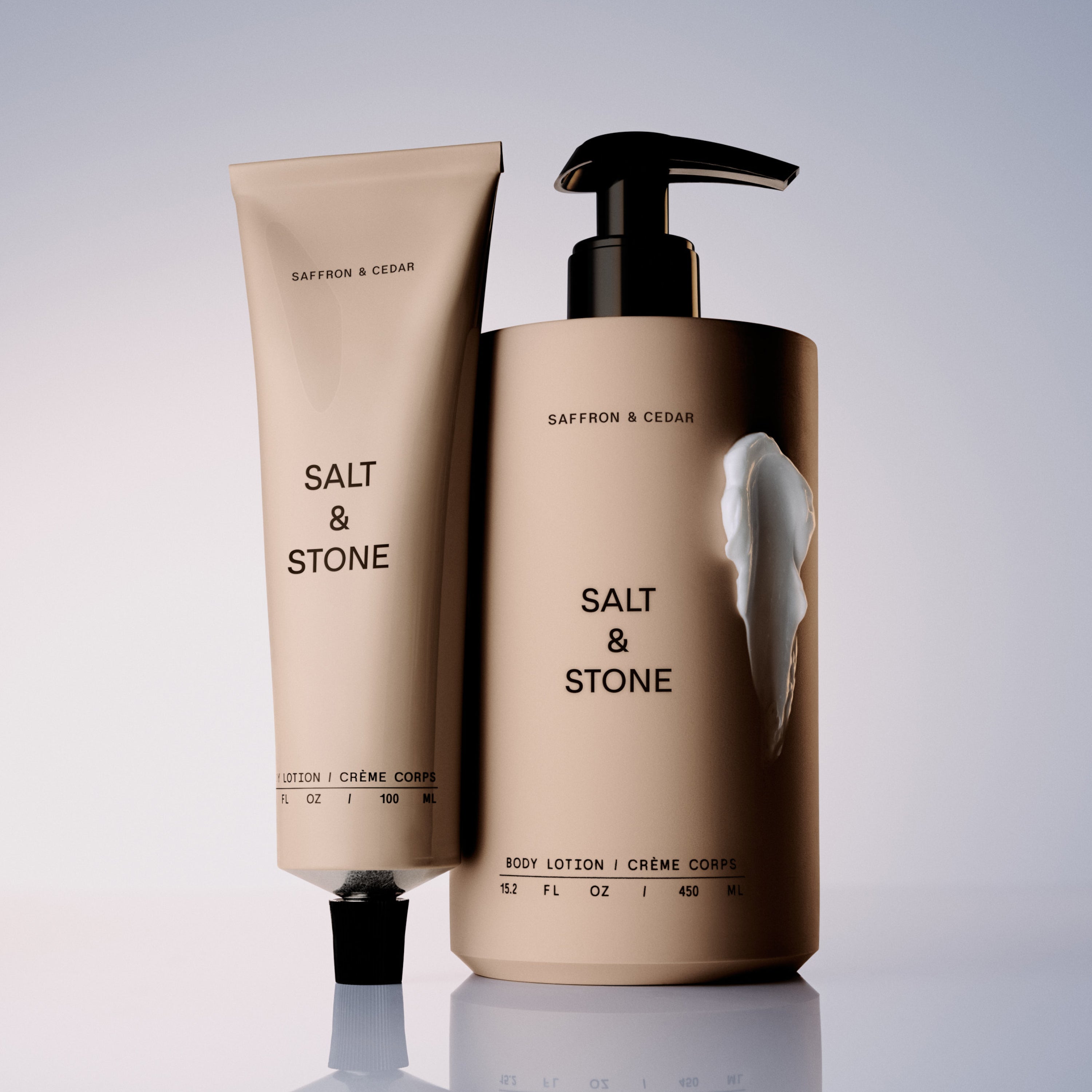 Salt & Stone Körperlotion Saffron & Cedar 450ml