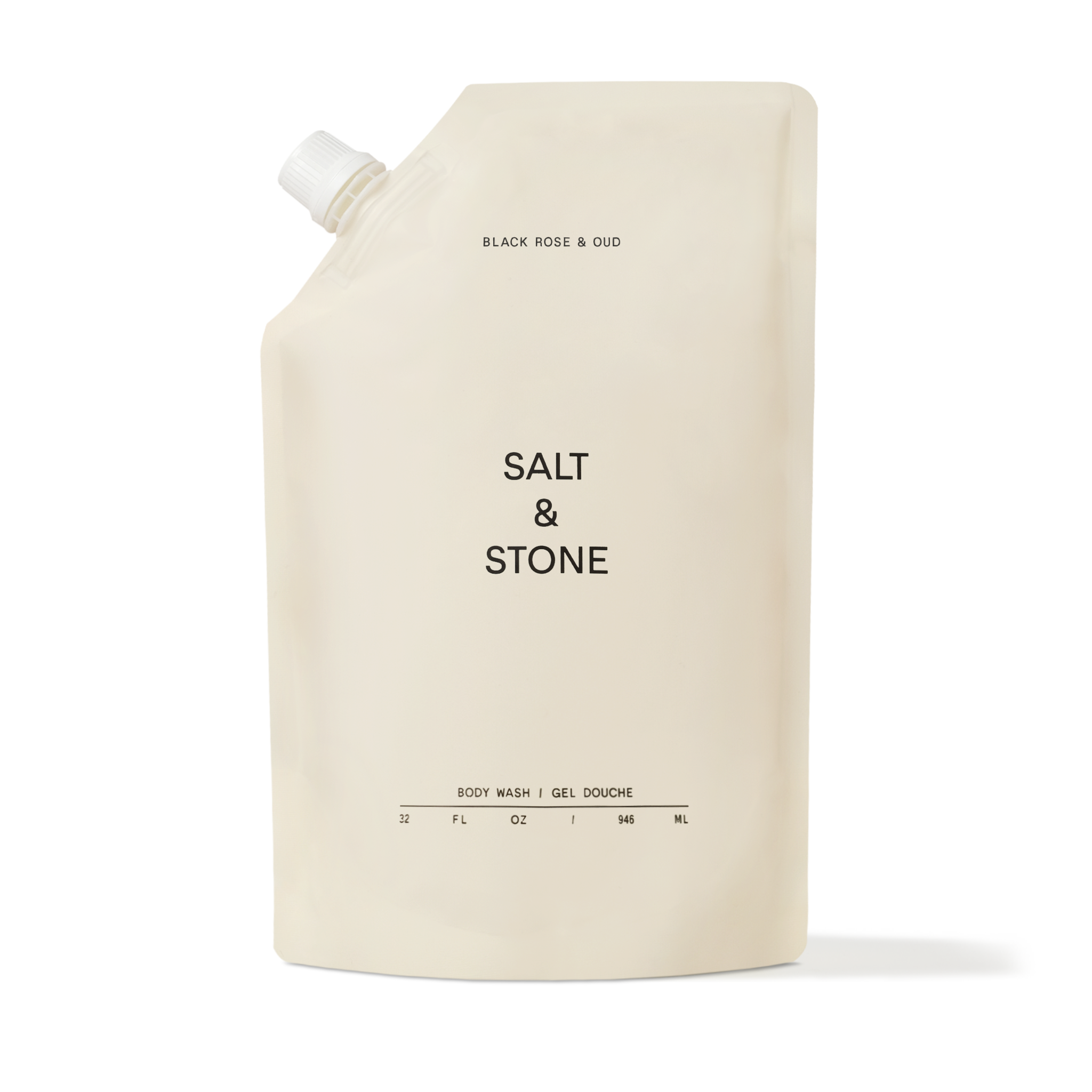 Salt & Stone Dušas želeja ar melno rozi, vetīveru un agarkoku I 450ml