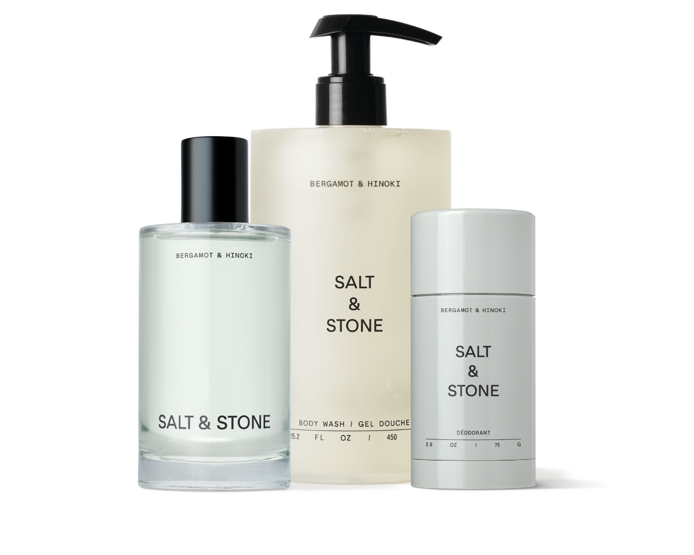 Bergamot & Hinoki Body Set | Dezodorants, smaržūdens un dušas želeja