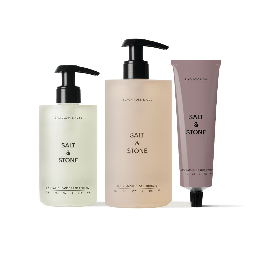 Salt & Stone Aroma MIX set | Body wash, body lotion and facial cleanser