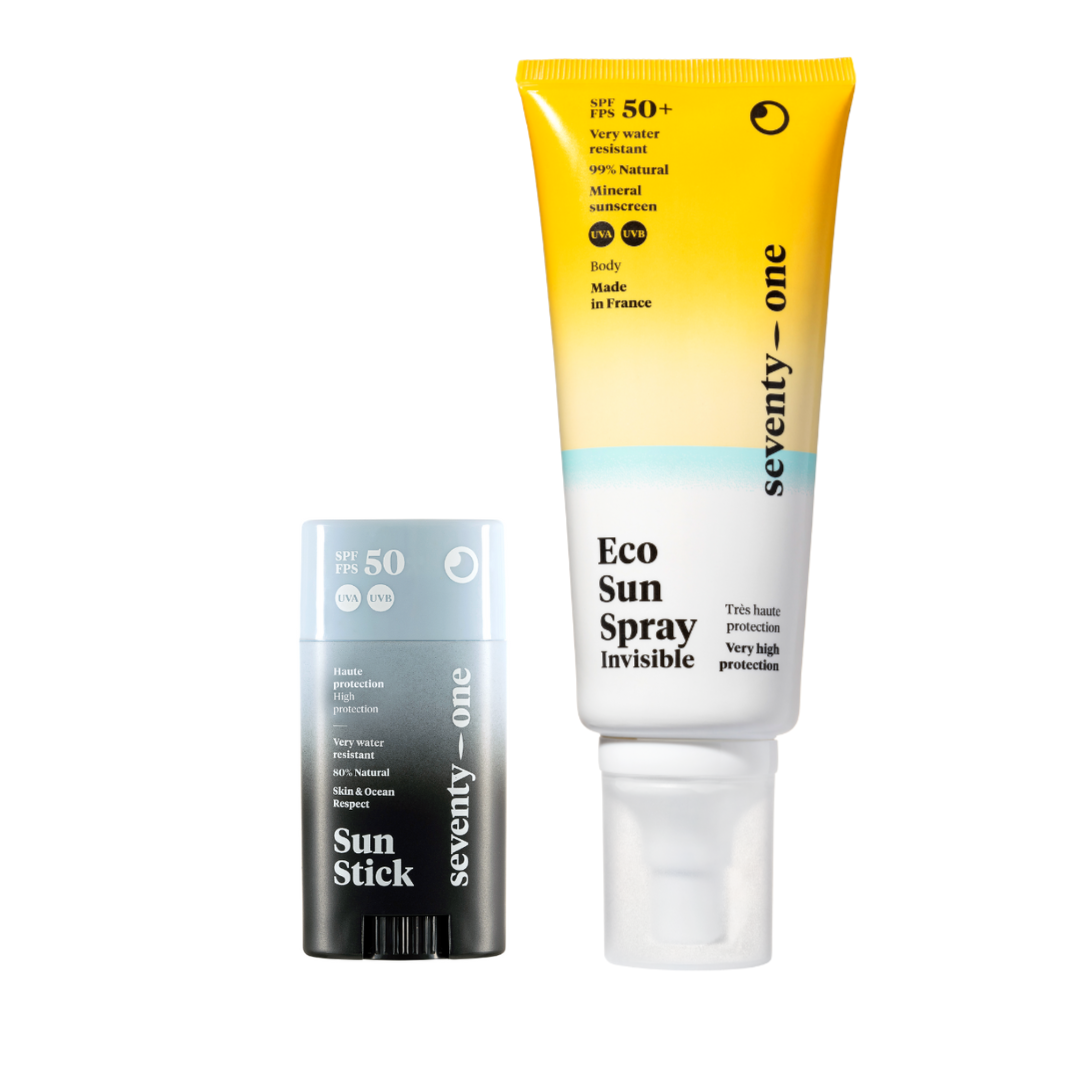 SeventyOne Sun set | Invisible stick SPF50 and Eco Sun Spray SPF50