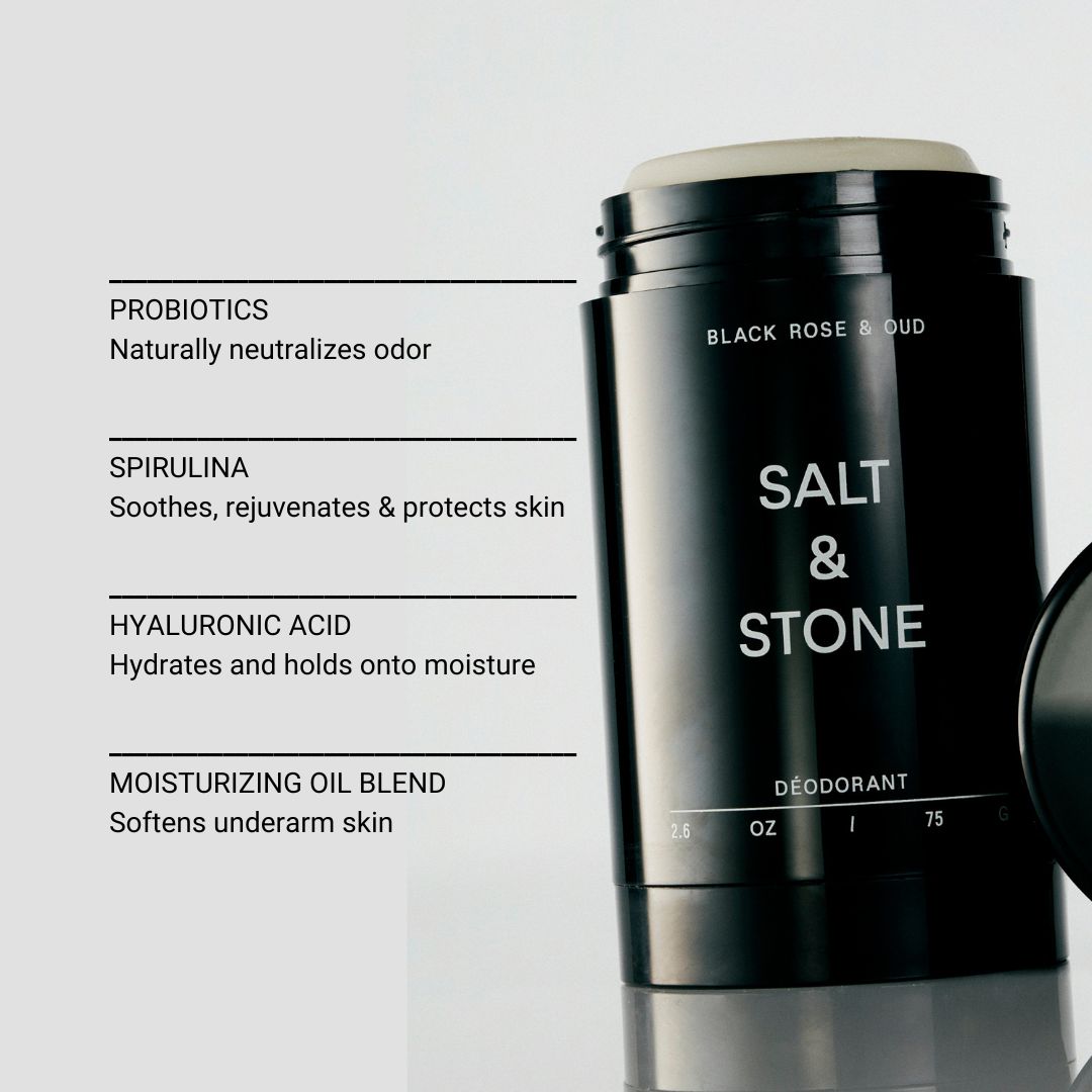 Salt & Stone Black Rose & Oud Natürliches Deodorant – Extra Stärke I 75ml