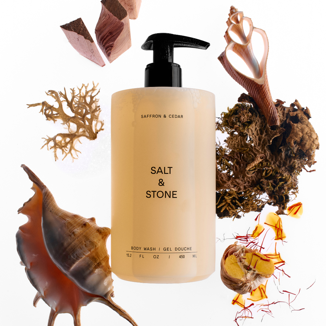 Salt & Stone Dušas želeja ar safrānu un ciedrkoku I 450ml