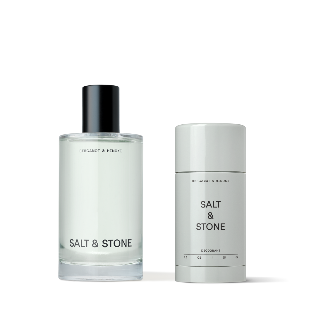 Two 'Salt & Stone' products on a white background