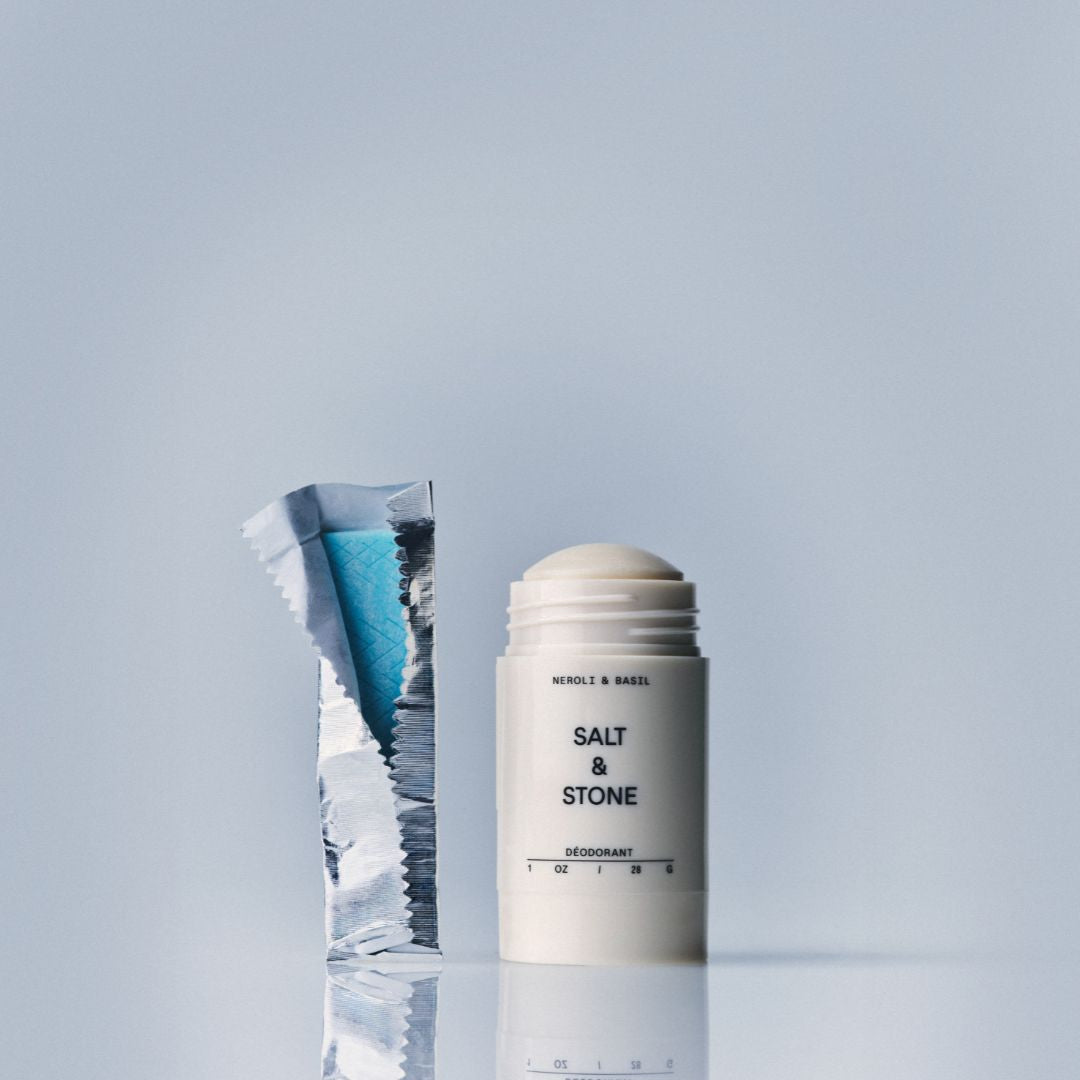 Salt & Stone Neroli & Basil dabīgs krēmveida dezodorants bez alumīnija ar apelsīnu ziedu, bazilika, jasmīna un šiso lapu aromātu I 75ml